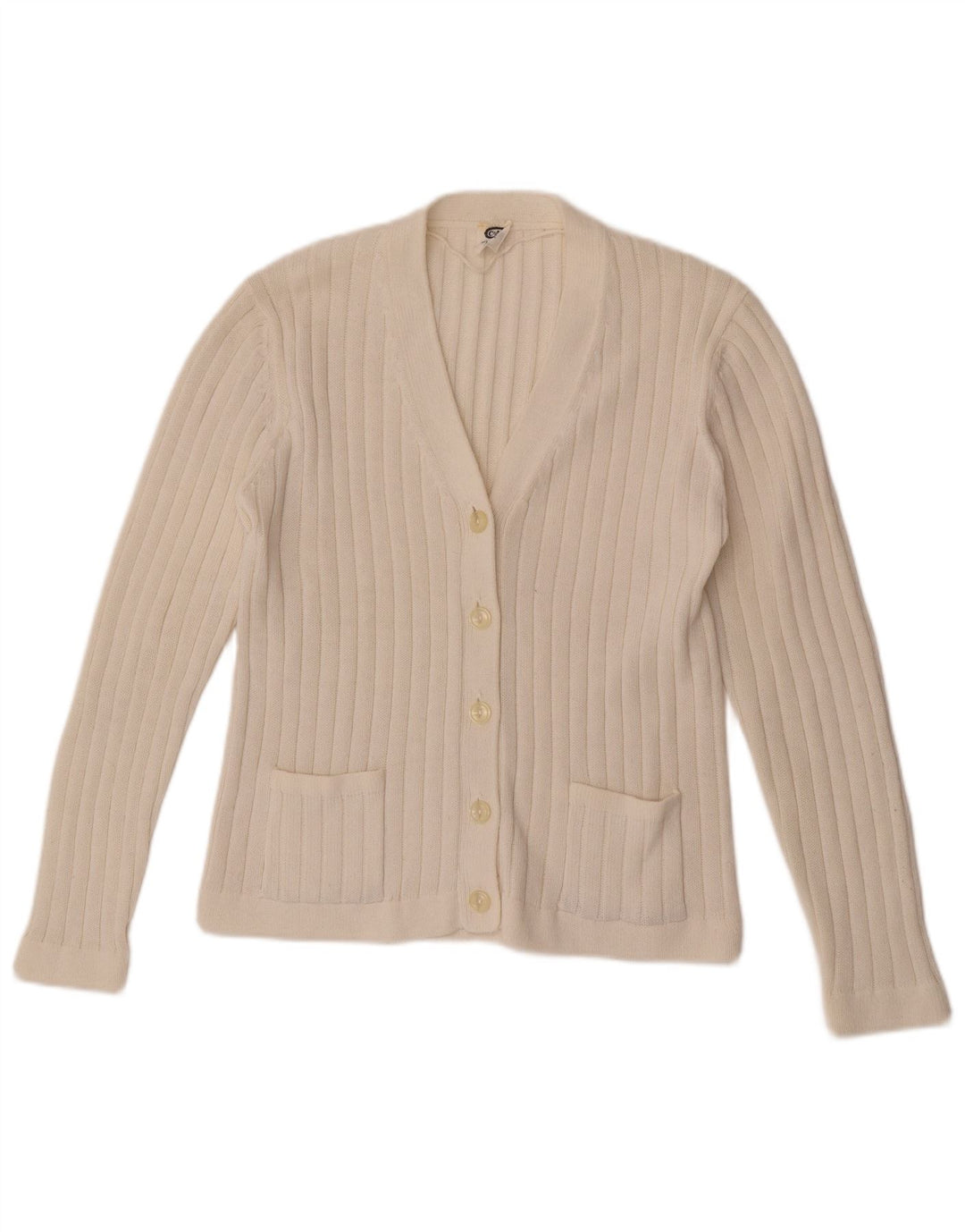 C & A Womens Cardigan Sweater EU 48 2XL White Acrylic