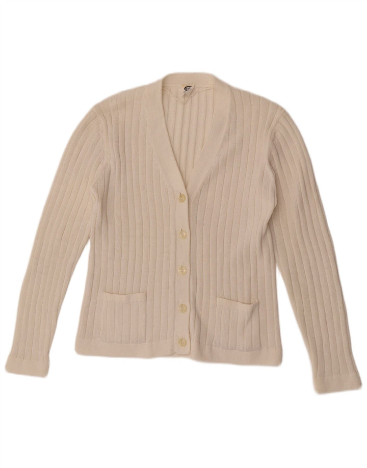 C & A Womens Cardigan Sweater EU 48 2XL White Acrylic