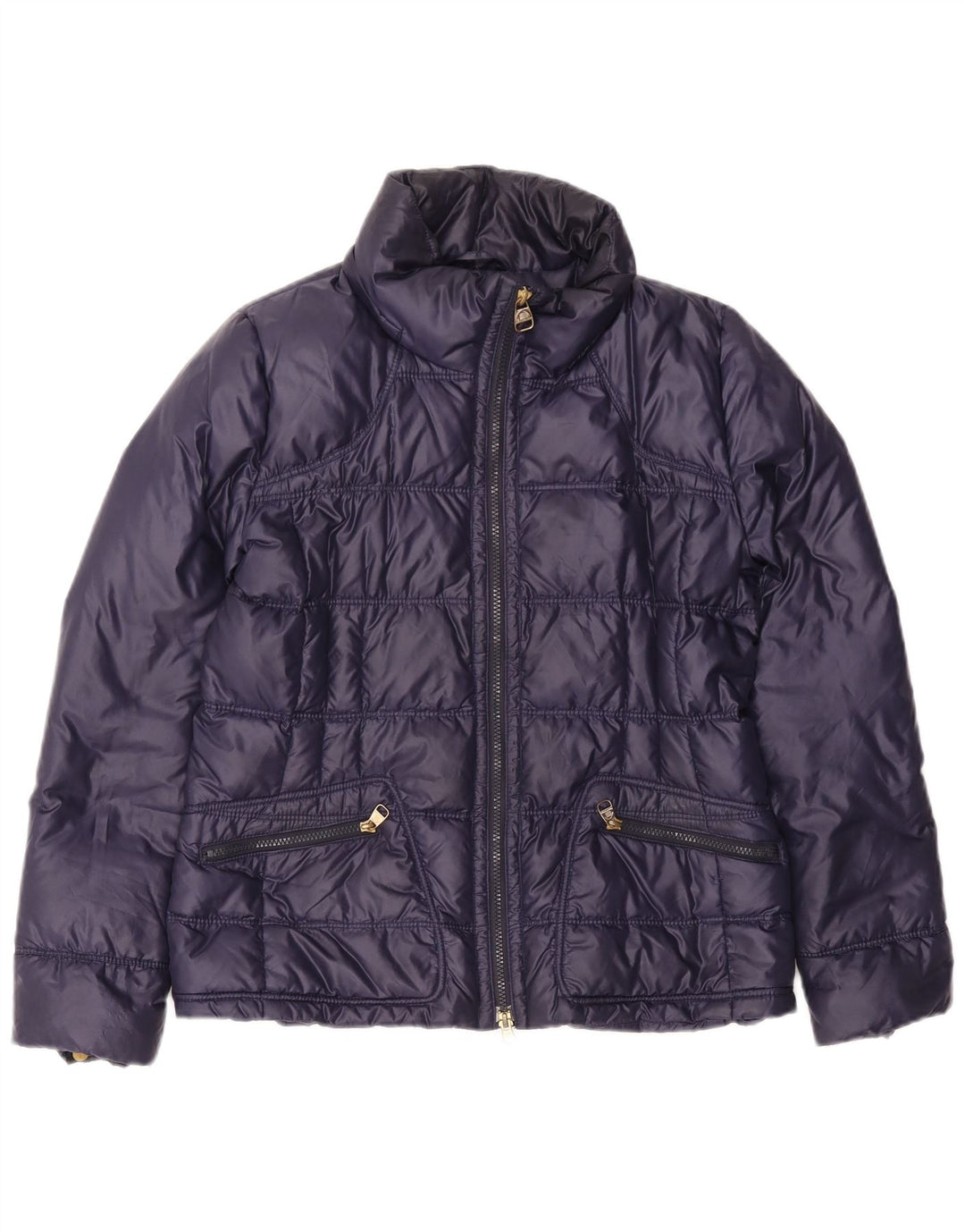 Henry Cottons Womens Padded Jacket IT 44 Medium Navy Blue Polyamide