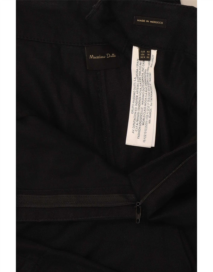 Massimo Dutti Womens Cargo Shorts EU 42 Large W32 Black Cotton