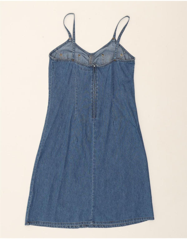 KISKA&KISKA Womens Denim Slip Dress UK 10 Small Blue Cotton