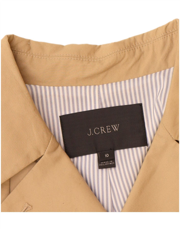 J. Crew Womens Pea Coat US 10 Large Beige Cotton