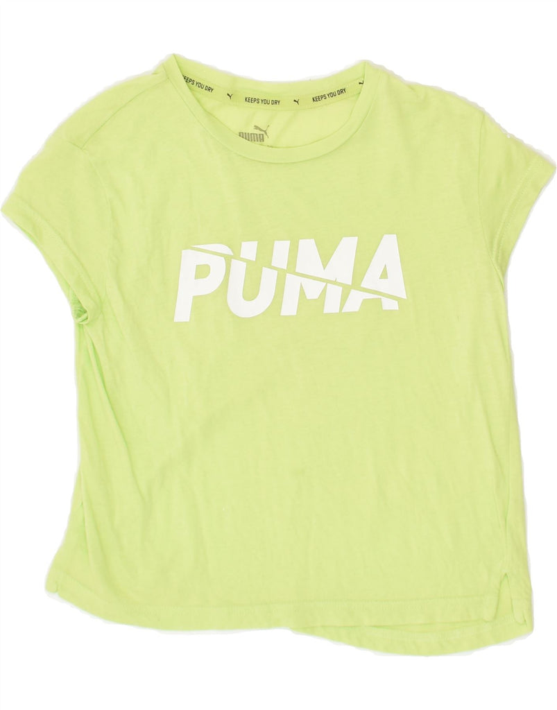 PUMA Boys Graphic T-Shirt Top 9-10 Years Yellow | Vintage Puma | Thrift | Second-Hand Puma | Used Clothing | Messina Hembry 