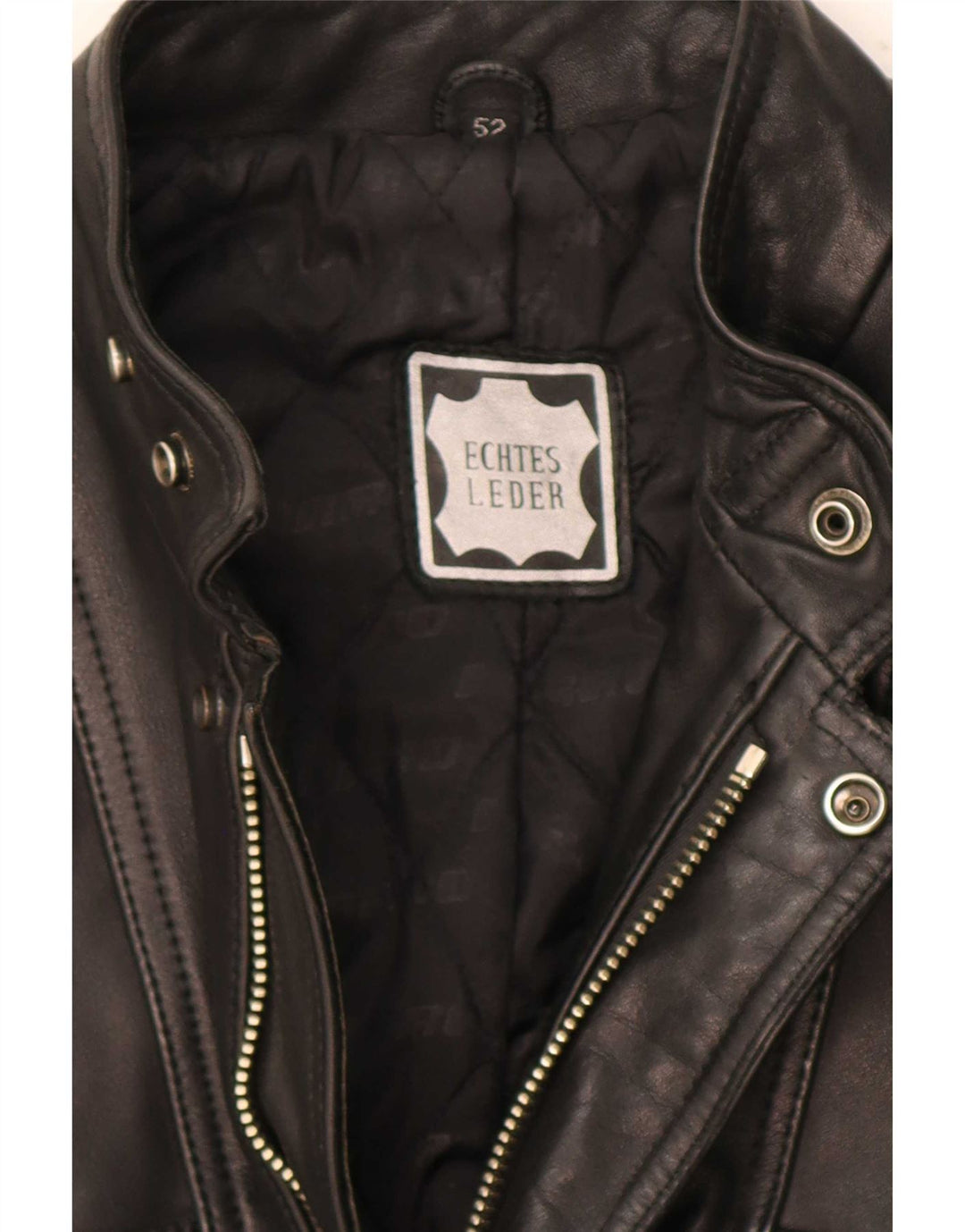 Harro Mens Leather Jacket IT 52 XL Black