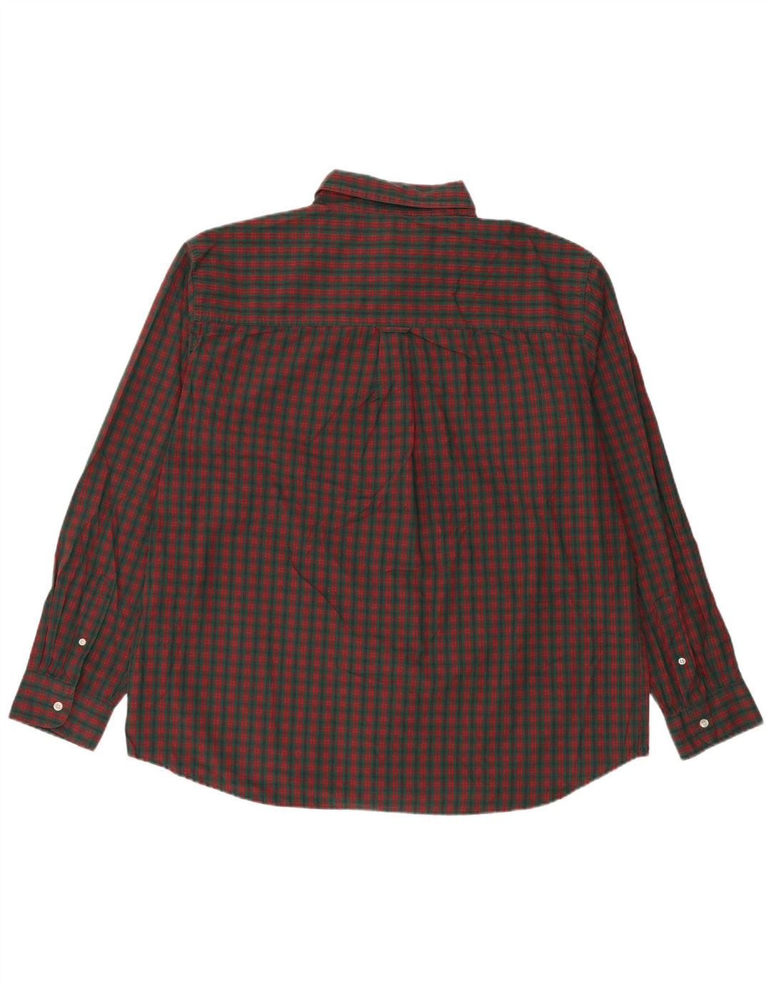 Chaps Mens Shirt 2XL Green Check Cotton
