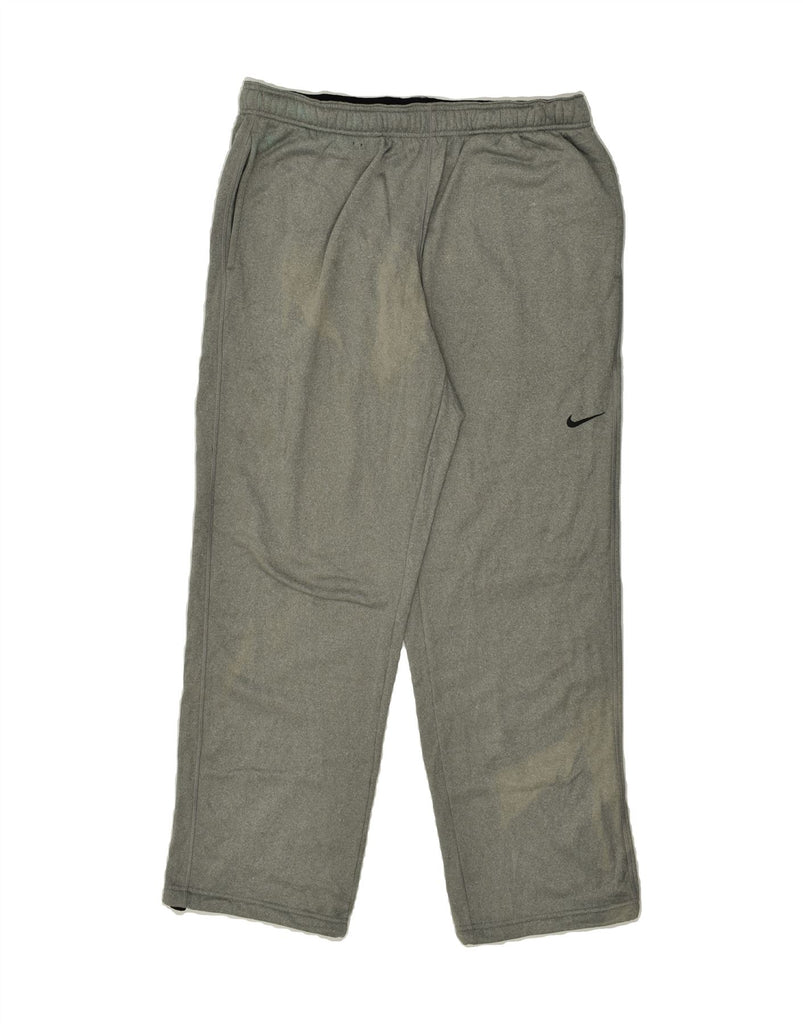 NIKE Mens Therma-Fit Tracksuit Trousers XL Grey Polyester | Vintage Nike | Thrift | Second-Hand Nike | Used Clothing | Messina Hembry 