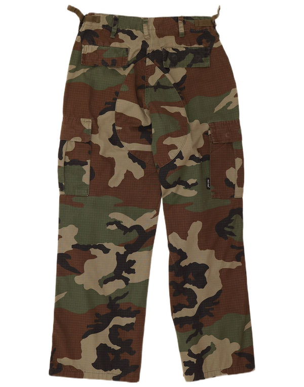 Mil-Tec Mens Straight Cargo Trousers Small W28 L28 Multicoloured Camouflage