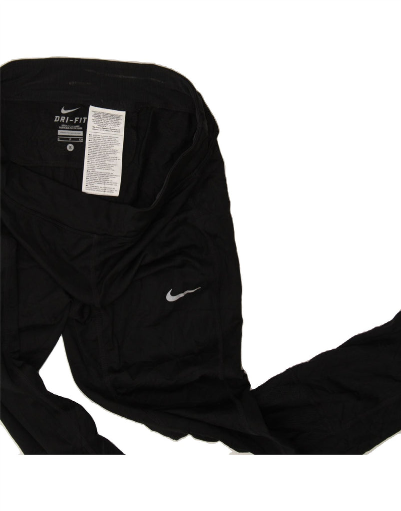 NIKE Womens Leggings UK 8 Small Black Polyester Vintage Nike and Second-Hand Nike from Messina Hembry 