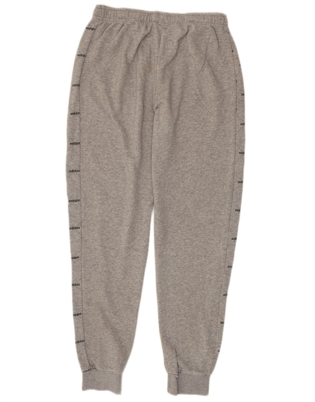 ADIDAS Boys Graphic Tracksuit Trousers Joggers 15-16 Years Grey Cotton