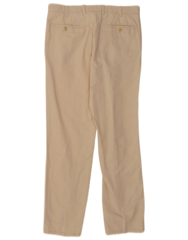 Boggi Mens Milano Slim Chino Trousers IT 50 Large W32 L32 Beige Cotton