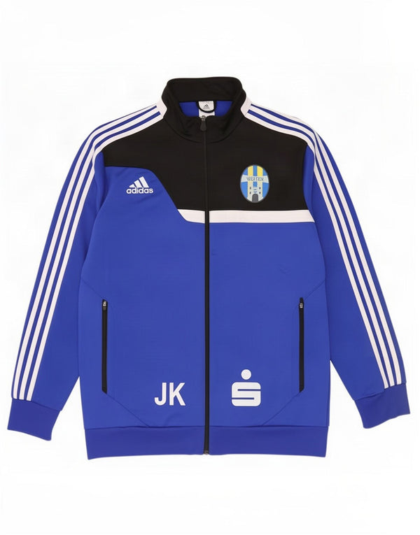 Adidas Mens Graphic Tracksuit Top Jacket XL Blue Colourblock Polyester