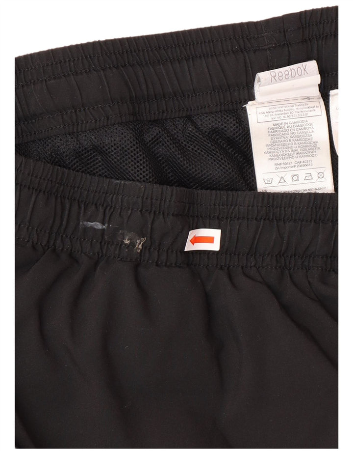REEBOK Mens Tracksuit Trousers XL Black Polyester