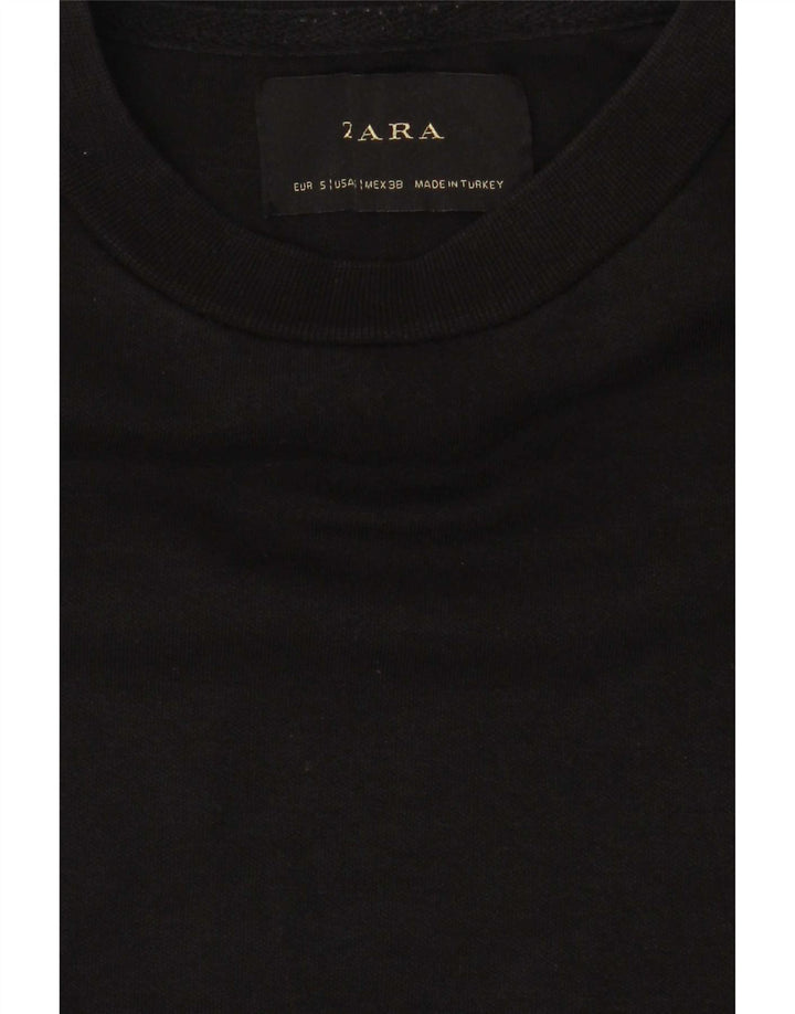 Zara Mens Sweatshirt Jumper Small Black