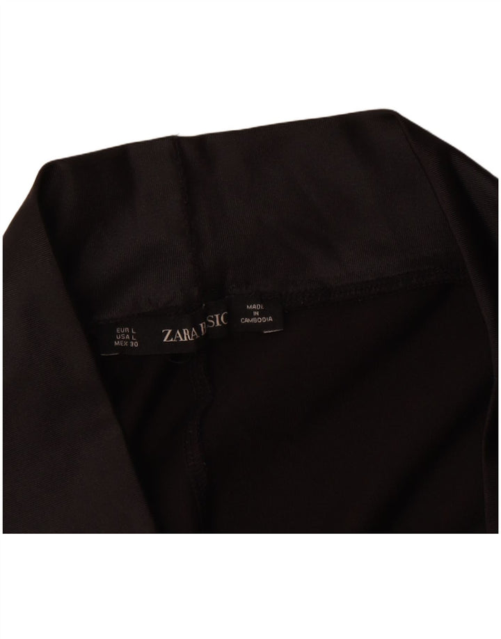 Zara Womens Leggings UK 14 Large  Black