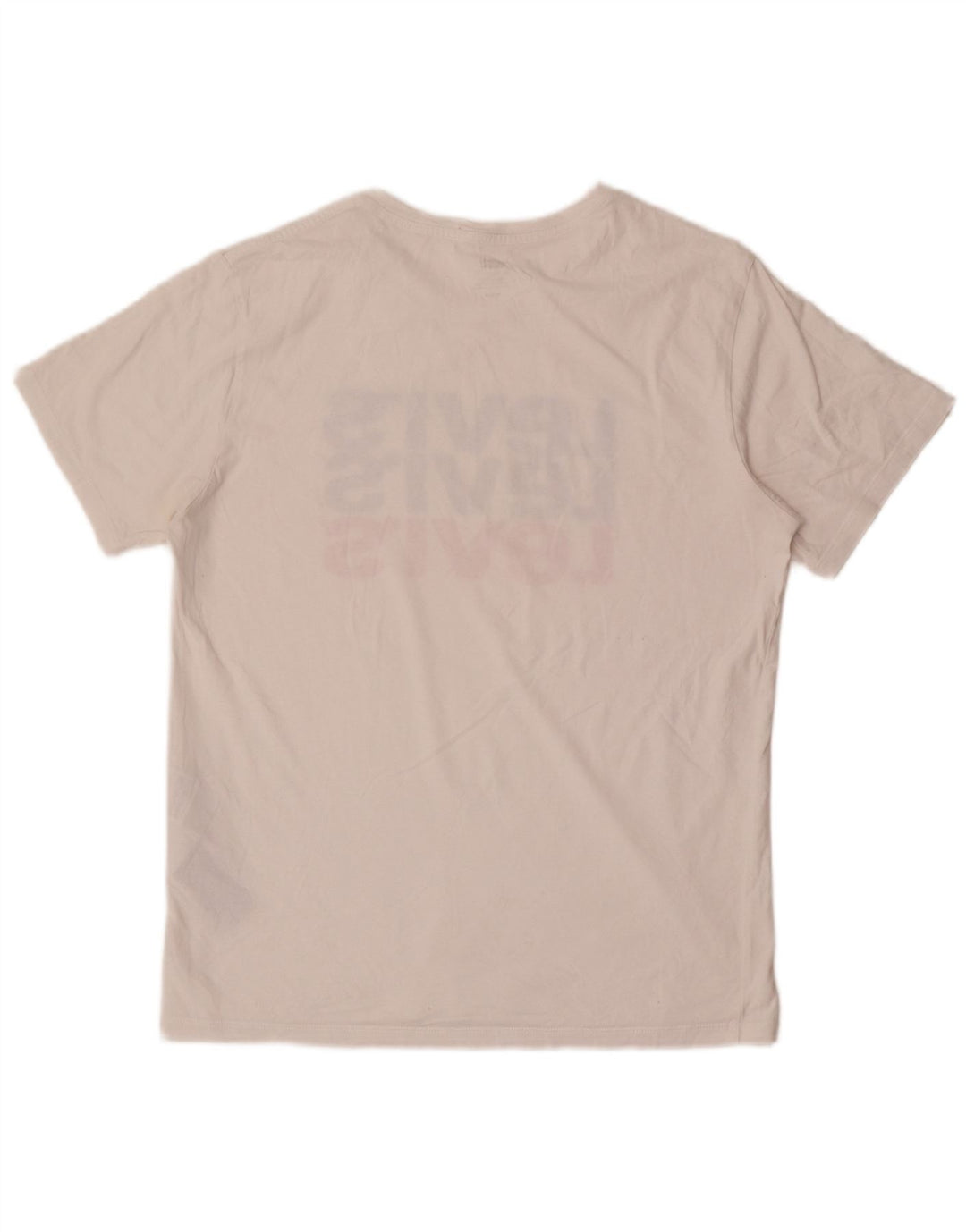 LEVI'S Mens Graphic T-Shirt Top Medium White Cotton