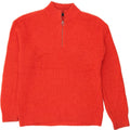MARKS & SPENCER Womens Oversized Zip Neck Jumper Sweater UK 10 Small Red Vintage Marks & Spencer and Second-Hand Marks & Spencer from Messina Hembry 