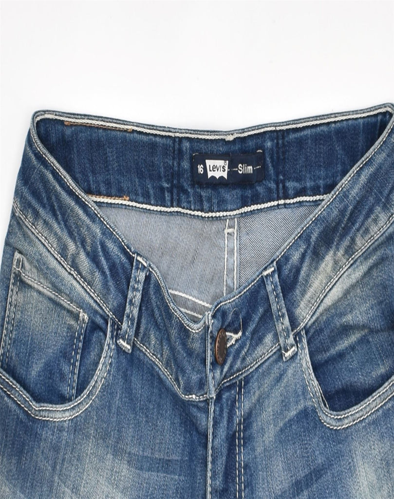 LEVI'S Girls Slim Jeans 15-16 Years W31 L32 Blue Cotton | Vintage | Thrift | Second-Hand | Used Clothing | Messina Hembry 