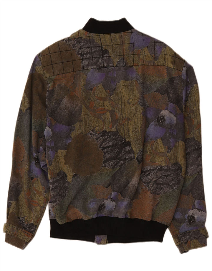 Mario Pucci Cecconi Womens Bomber Jacket IT 44 Medium Multicoloured Floral