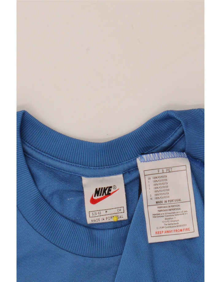 Nike Womens T-Shirt Top US 4/6 Small Blue Colourblock Polyester