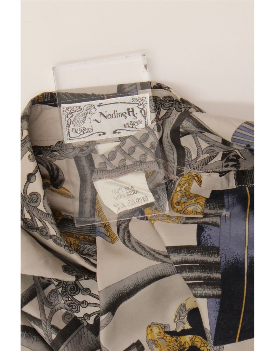 Nadine H Womens Abstract Pattern Shirt Blouse UK 14 Large Multicoloured