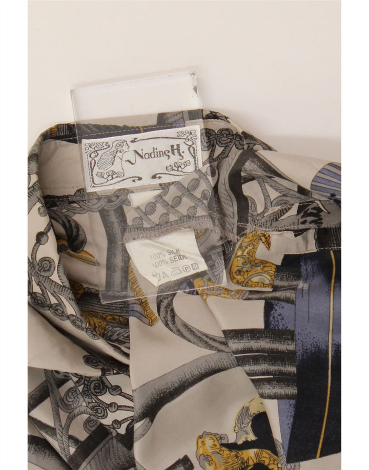 Nadine H Womens Abstract Pattern Shirt Blouse UK 14 Large Multicoloured