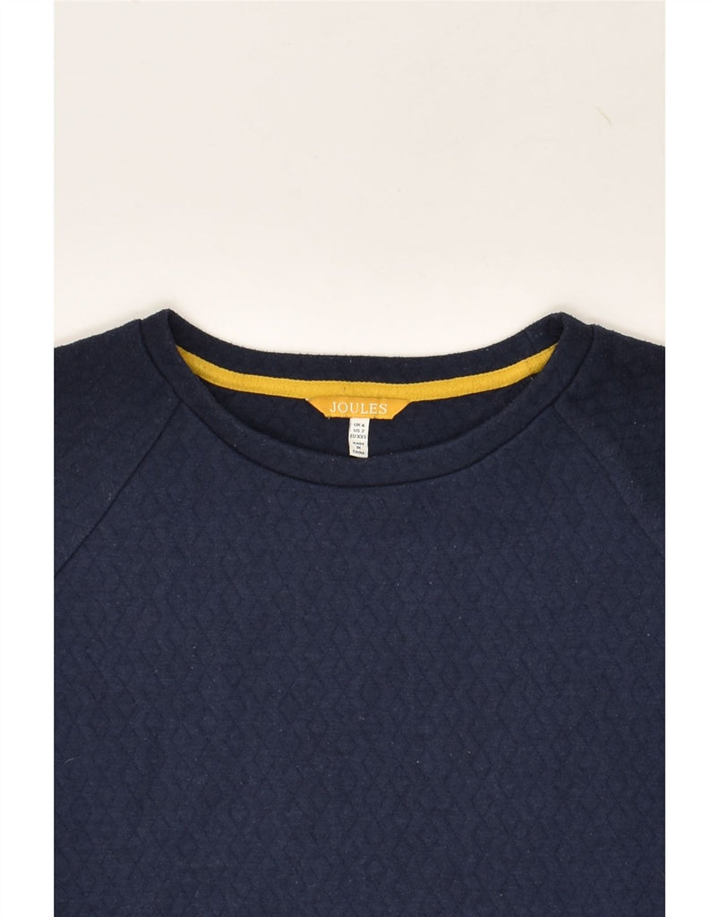 JOULES Womens Top Long Sleeve UK 6 XS Navy Blue Polyester | Vintage Joules | Thrift | Second-Hand Joules | Used Clothing | Messina Hembry 