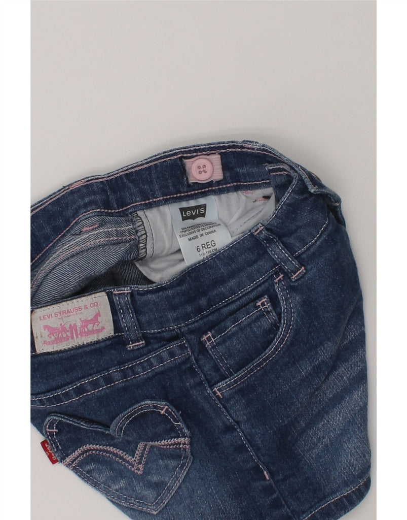 LEVI'S Girls Denim Shorts 5-6 Years W22 Blue Ramie | Vintage Levi's | Thrift | Second-Hand Levi's | Used Clothing | Messina Hembry 