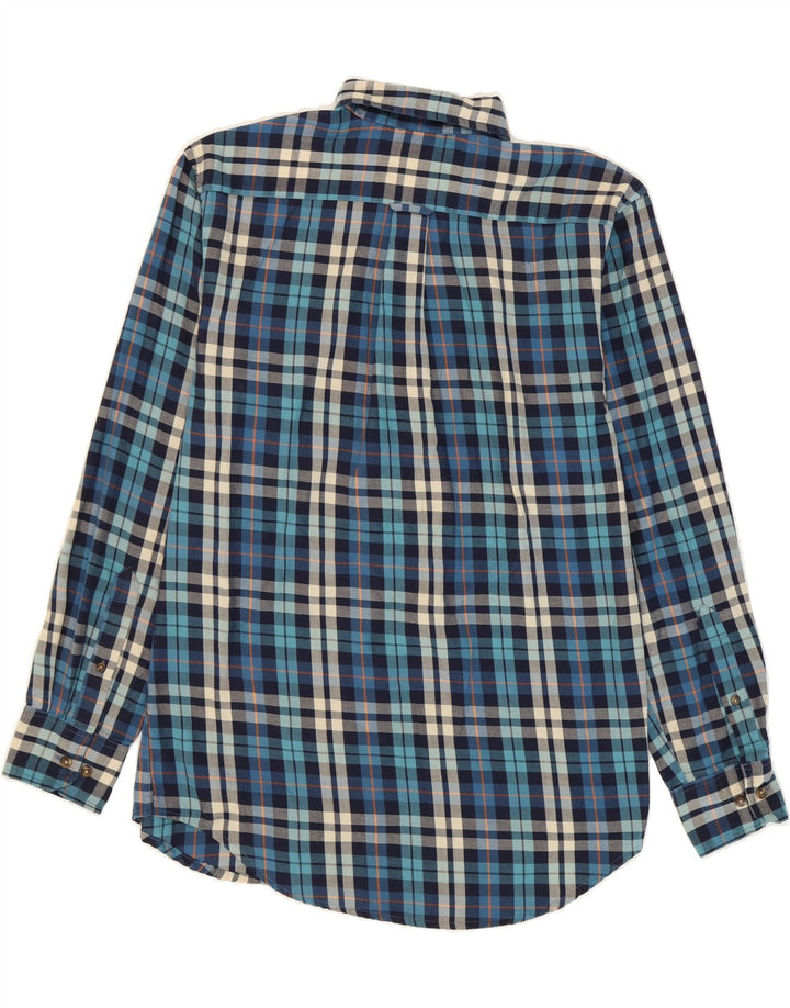 IZOD Mens Flannel Shirt Small Blue Check Cotton Vintage Izod and Second-Hand Izod from Messina Hembry 