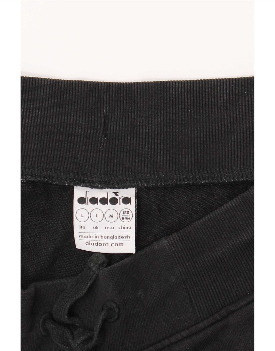 Diadora Mens Sport Shorts Large Black Cotton