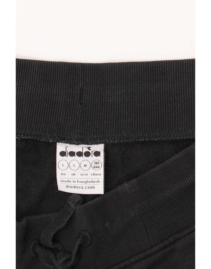 Diadora Mens Sport Shorts Large Black Cotton