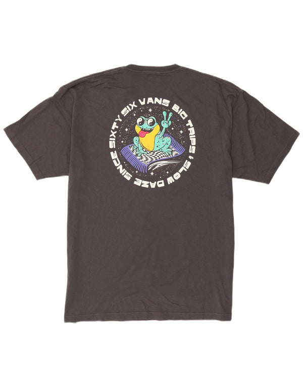 Vans Mens Classic Fit Graphic T-Shirt Top XL Grey Cotton