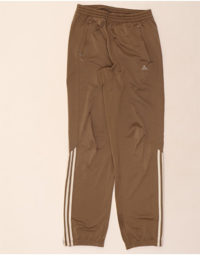 ADIDAS Boys Tracksuit Trousers Joggers 15-16 Years Brown Polyester Vintage Adidas and Second-Hand Adidas from Messina Hembry 
