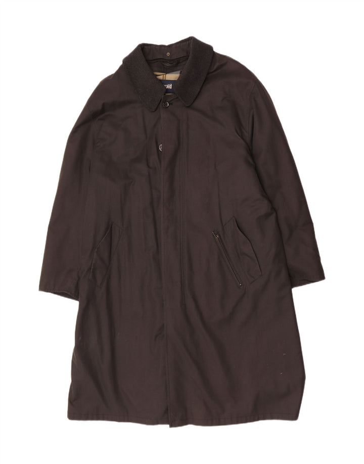Bugatti Mens Overcoat IT 54 2XL Black Cotton