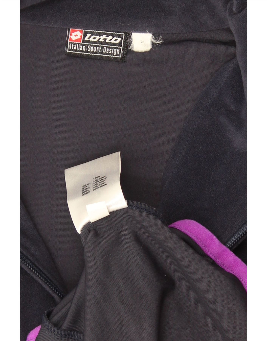 Lotto Womens Oversized Tracksuit Top Jacket UK 10 Small Purple Polyester