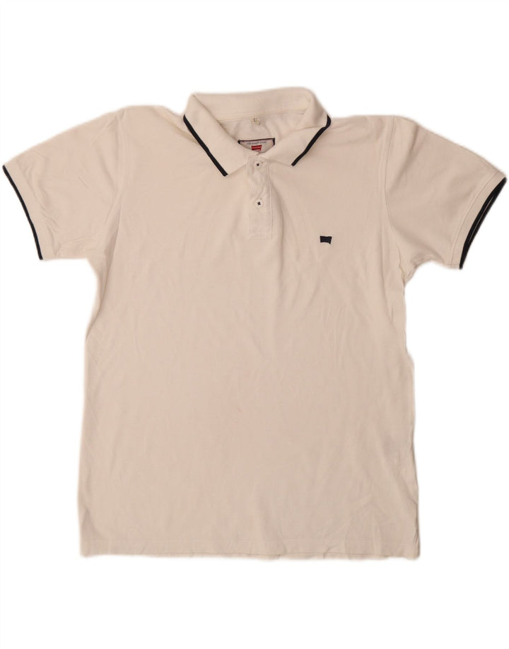 Carrera Mens Regular Fit Polo Shirt Medium White Cotton