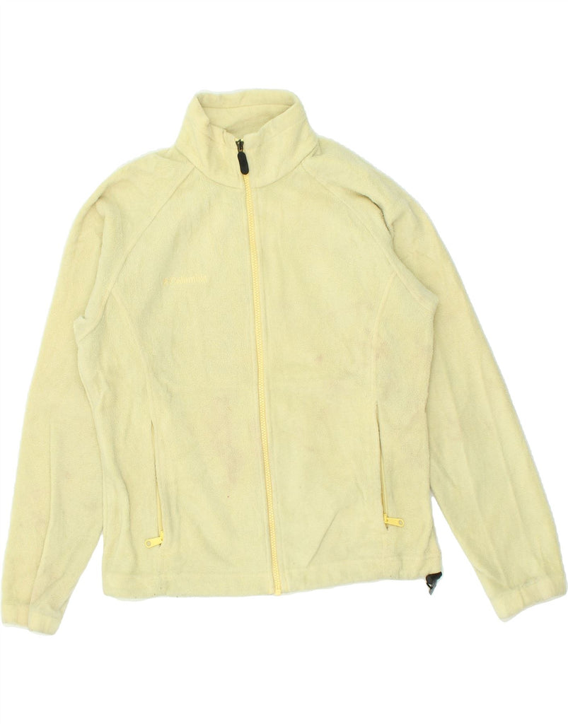 COLUMBIA Womens Fleece Jacket UK 14 Medium Yellow Polyester | Vintage Columbia | Thrift | Second-Hand Columbia | Used Clothing | Messina Hembry 