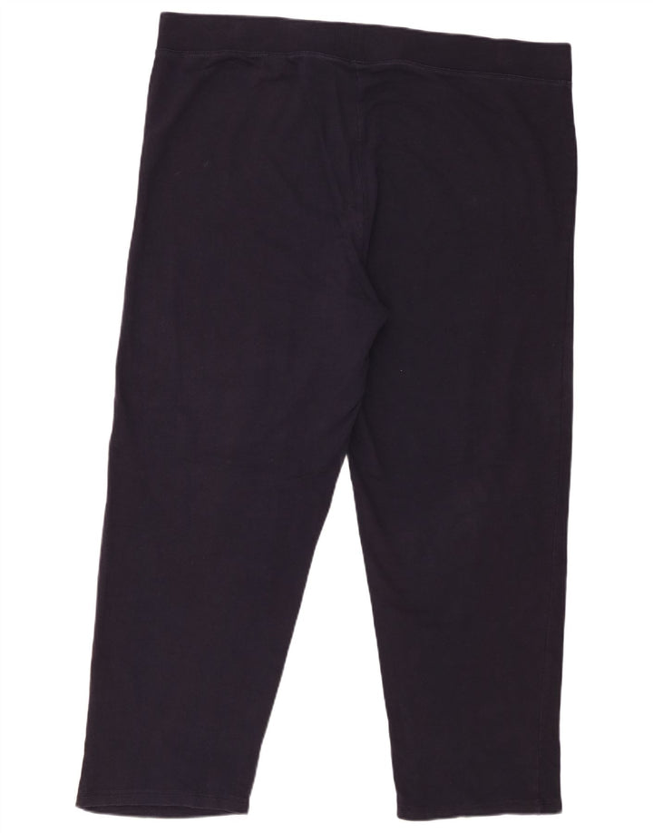 Marks & Spencer Womens Leggings UK 22 3XL Navy Blue Cotton