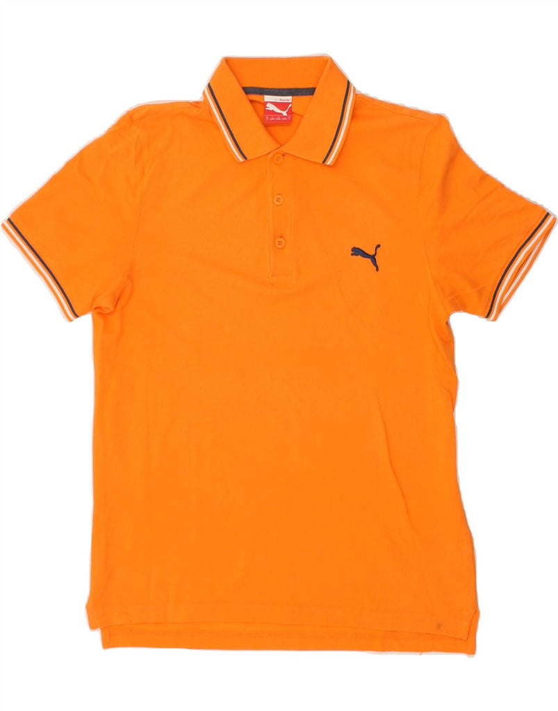 PUMA Mens Polo Shirt Small Orange Cotton | Vintage Puma | Thrift | Second-Hand Puma | Used Clothing | Messina Hembry 