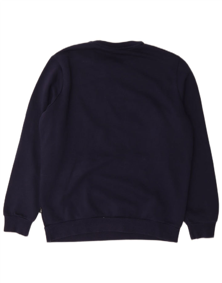 Puma Mens Sweatshirt Jumper Medium Navy Blue Cotton
