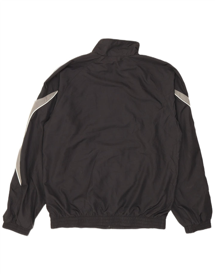 Adidas Mens Tracksuit Top Jacket UK 36/38 Small Black Polyester