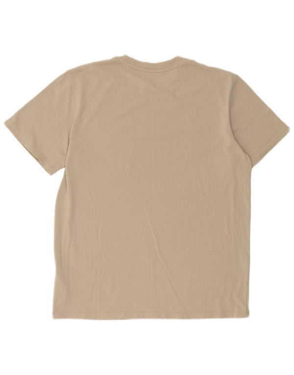 Under Armour Mens T-Shirt Top Large Beige Cotton