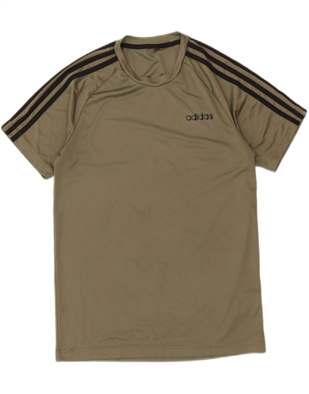 ADIDAS Mens Climalite T-Shirt Top Small Khaki Polyester