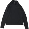 NIKE Womens Dri Fit Zip Neck Pullover Tracksuit Top UK 10 Small Black
