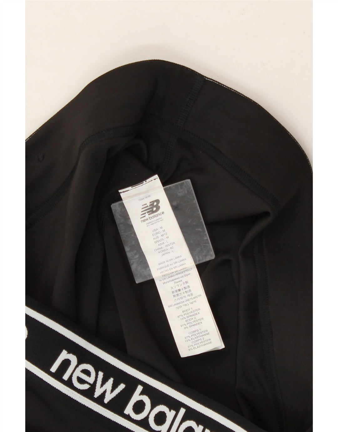 NEW BALANCE Womens Graphic Tracksuit Trousers UK 14 Medium  Black Vintage New Balance and Second-Hand New Balance from Messina Hembry 