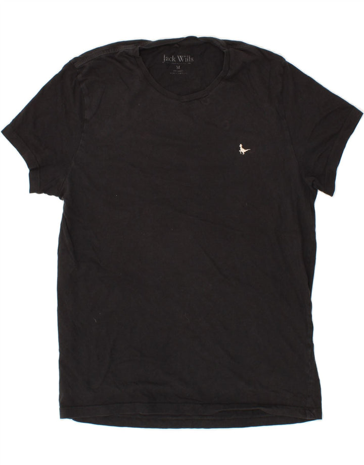 JACK WILLS Mens T-Shirt Top Medium Black Cotton Vintage Jack Wills and Second-Hand Jack Wills from Messina Hembry 