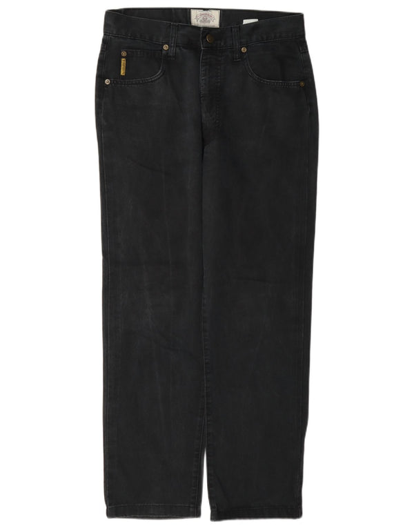 Armani Mens Straight Casual Trousers W32 L28 Grey Cotton