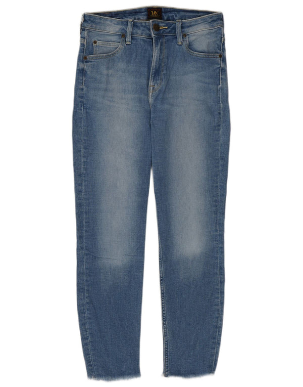Lee Womens Scarlett Crop High Rise Skinny Jeans W29 L25 Blue Cotton