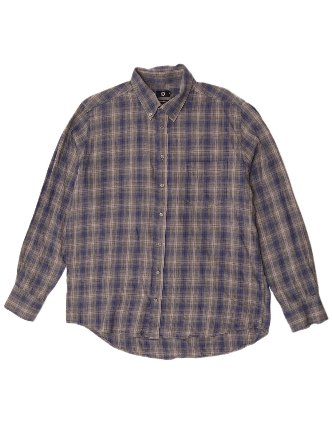 Dack's Mens Regular Fit Flannel Shirt 2XL Blue Check Cotton
