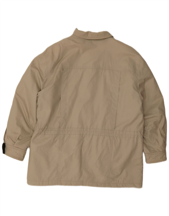 Delmod Womens Oversized Windbreaker Jacket EU 46 XL Beige Cotton