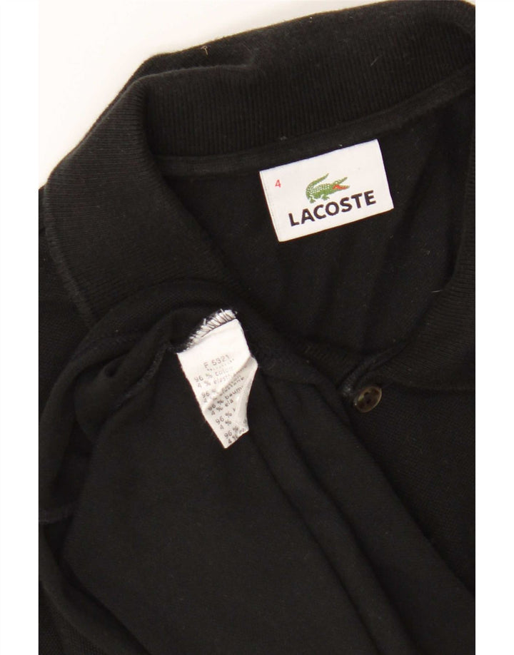 Lacoste Mens Polo Shirt Size 4 Medium Black Cotton
